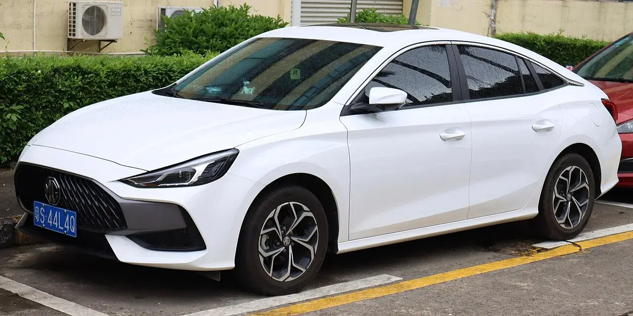 Representative white MG 5 viewed from the front