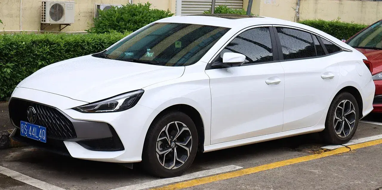Representative white MG 5 viewed from the front